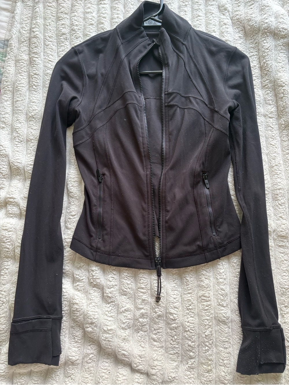 lululemon Cropped Black Slim Zip-Up Jacket